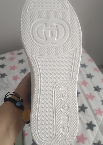 Gucci Baskılı Mavi Kadın Spor Ayakkab birebir ithl - Görsel 4