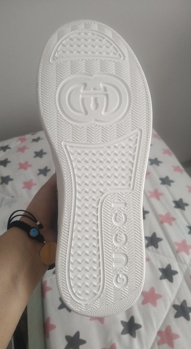 Gucci Baskılı Mavi Kadın Spor Ayakkab birebir ithl - Görsel 4