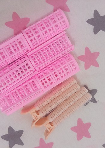 Pembe Renkli Saç Bigudileri Seti - Görsel 2