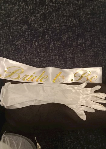 beyaz taşlı taç,terlik,kese,toka,takı seti,eldiven,bant - Görsel 7