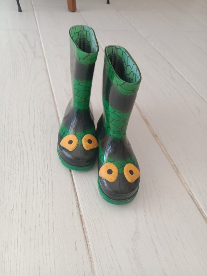 Yeşil Yılan Desenli Lastik Çocuk Çizmesi - Görsel 3