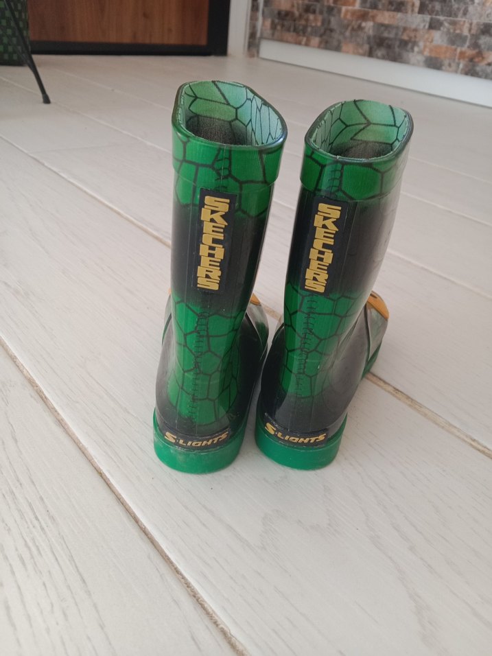 Yeşil Yılan Desenli Lastik Çocuk Çizmesi - Görsel 2