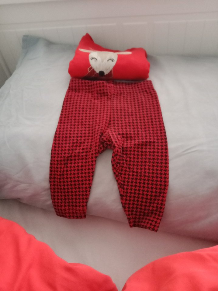 kırmızı alt üst takım,carter,s marka 3,4 aya olur - Görsel 4