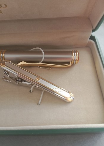 Altın Renkli Klips ve Kravat İğnesi Seti - Görsel 3