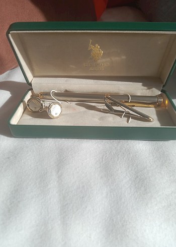 Altın Renkli Klips ve Kravat İğnesi Seti - Görsel 2