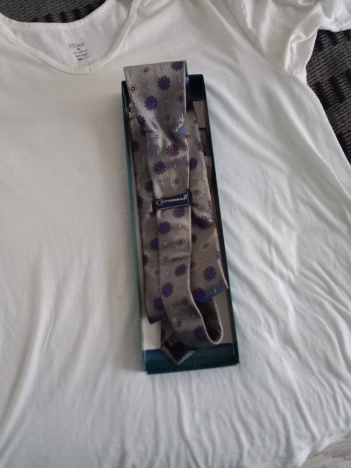 gri desenli erkek kravat - Görsel 3