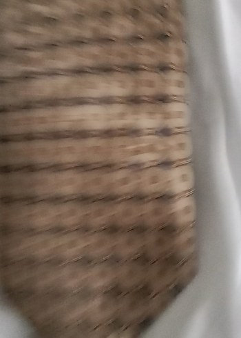 desenli erkek kravat ,bej yeni - Görsel 3