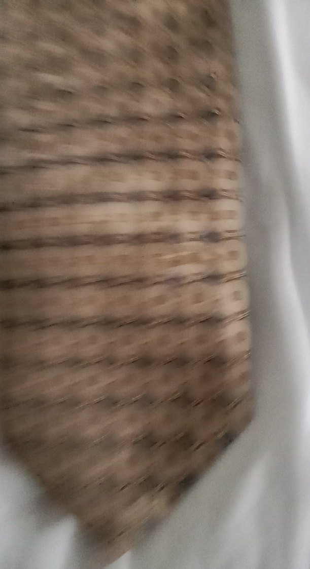 desenli erkek kravat ,bej yeni - Görsel 3