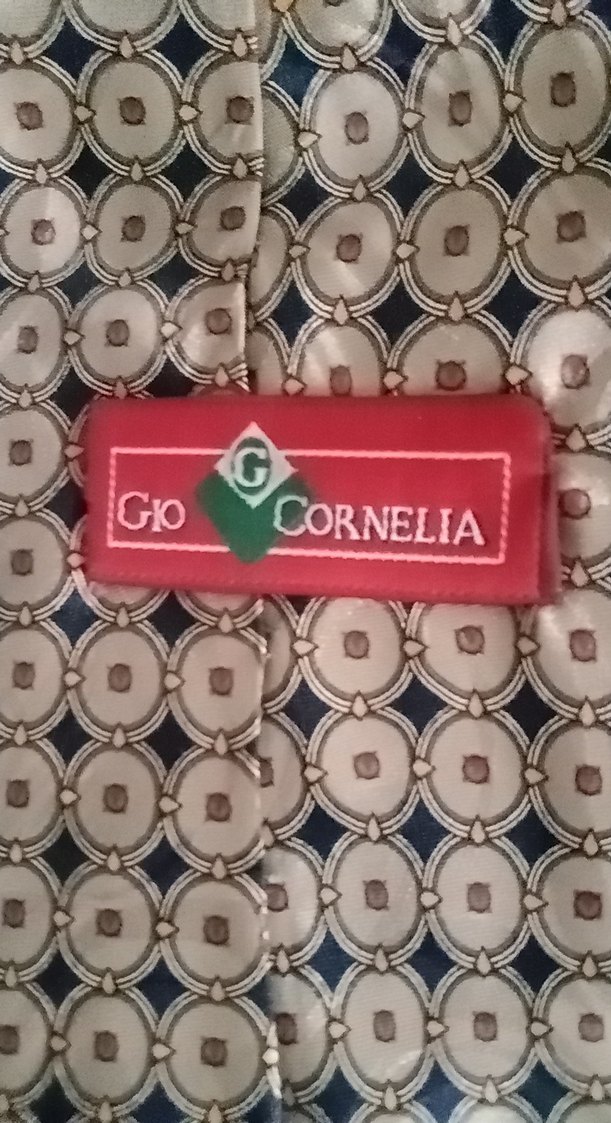 desenli erkek kravat ,bej yeni - Görsel 2