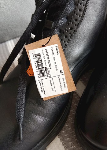 Siyah Deri Erkek bot,fabrika marka hakiki deri, - Görsel 3