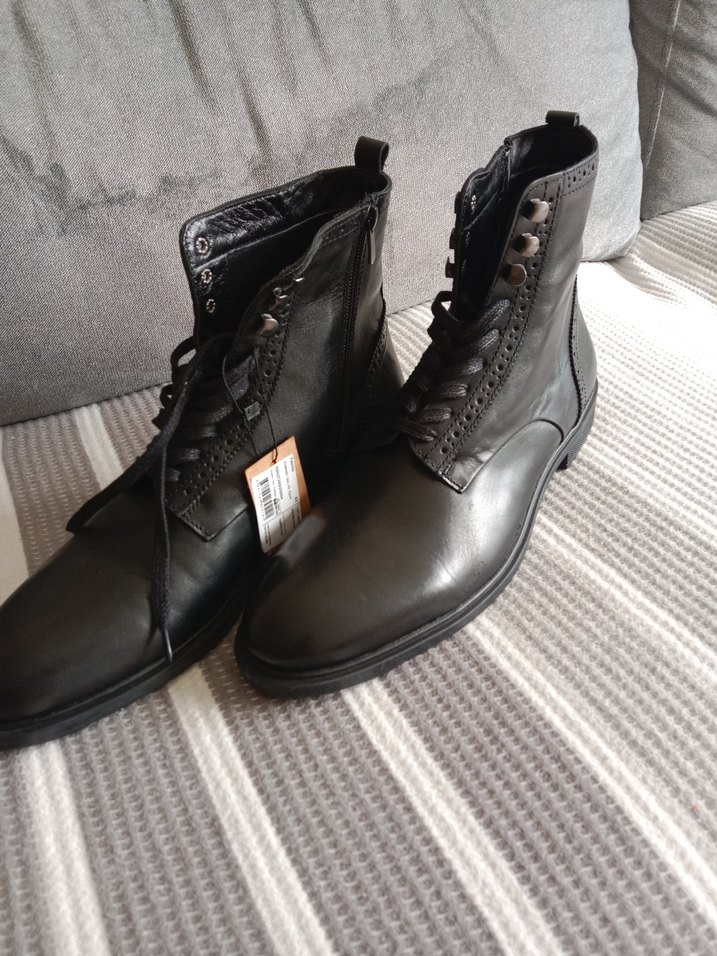 Siyah Deri Erkek bot,fabrika marka hakiki deri, - Görsel 4