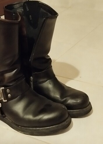 40 Beden siyah Renk harley davidson bot kadin unisex