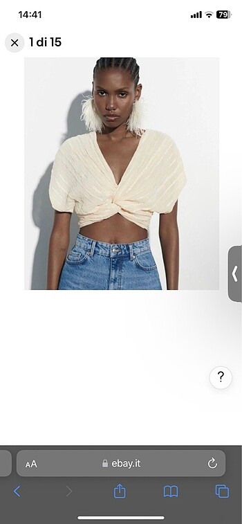 zara crop bluz