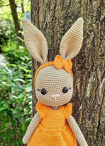 Örgü tavşan, amigurumi kız tavşan