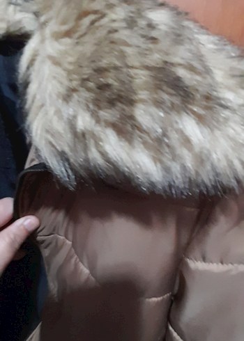 Kahverengi Kürklü Kadın Kışlık Mont - Görsel 3