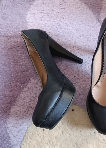 37 Beden siyah Renk Diger Siyah Dantel Detaylı Stiletto Topuklu Kadın Ayakkabı