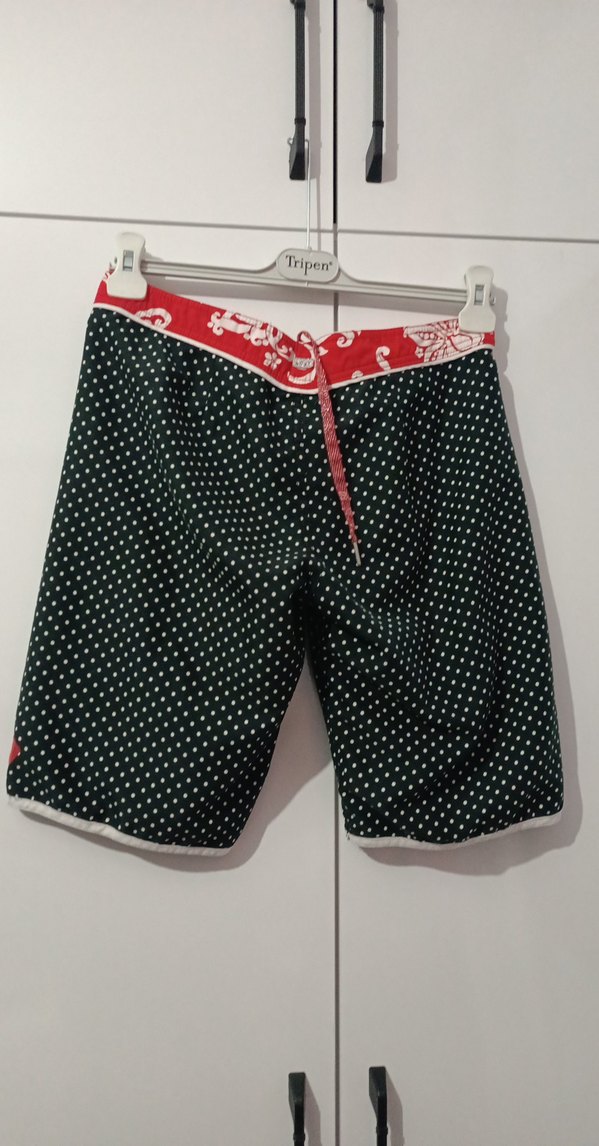 Desenli Kemerli Mini Şort - Görsel 5