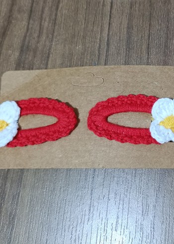 Renkli Örgü Nakışlı Çocuk Toka - Görsel 2