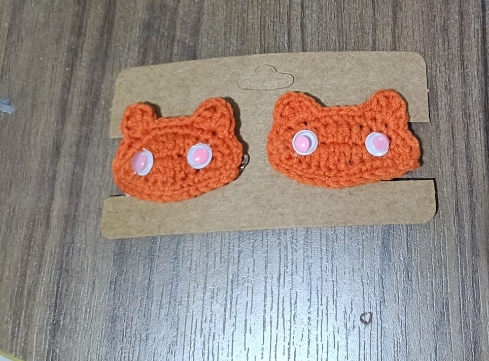 Renkli Örgü Nakışlı Çocuk Toka - Görsel 5