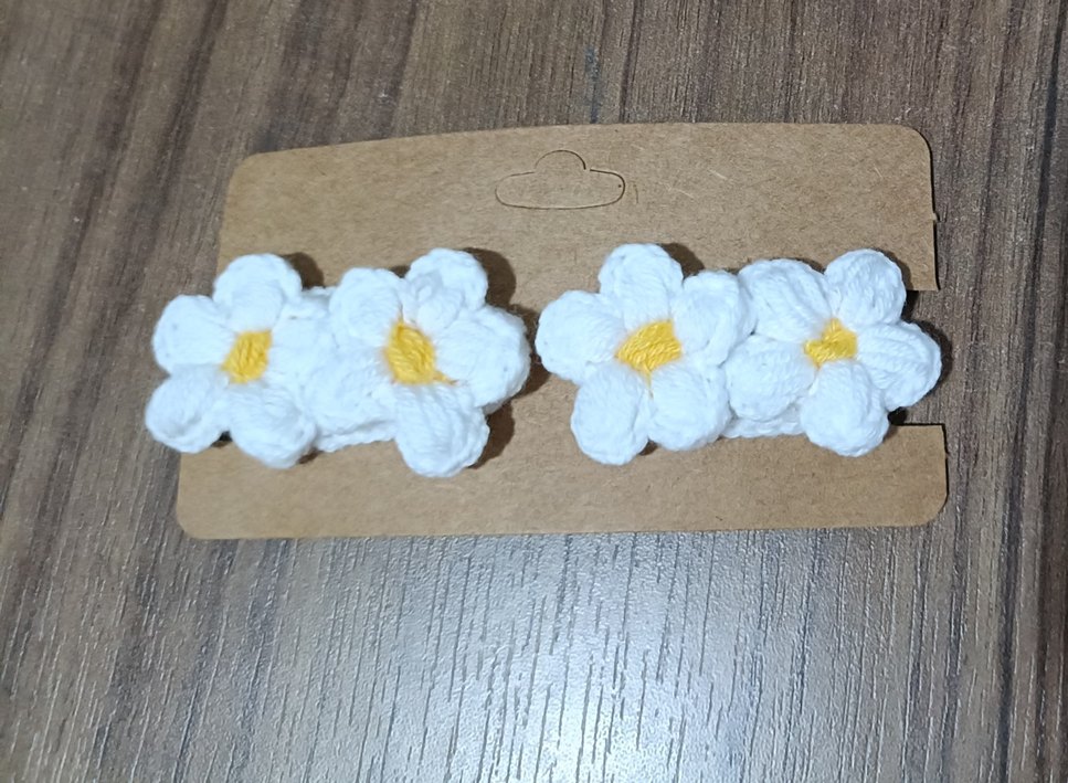 Renkli Örgü Nakışlı Çocuk Toka - Görsel 3