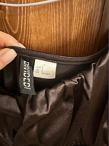 s Beden H&m saten kahverengi elbise