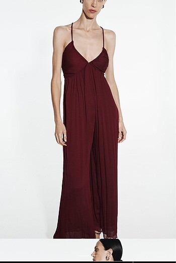 xs Beden bordo Renk Zara tulum