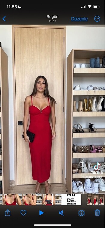 Zara Zara kırmızı elbise