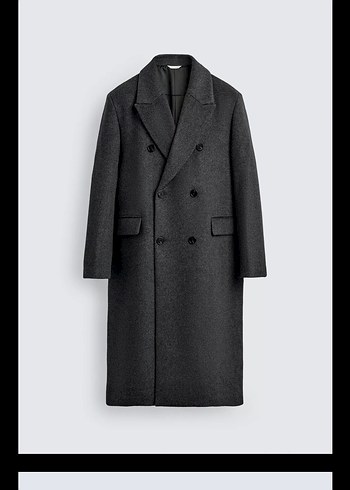 Zara Uzun Gri Kaban - Görsel 2