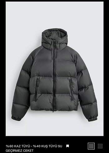 Zara kuş tüyü mont - Görsel 2