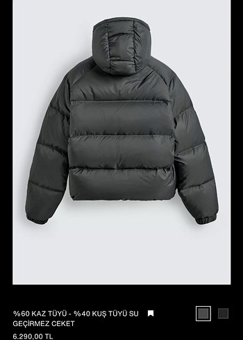 Zara kuş tüyü mont - Görsel 3