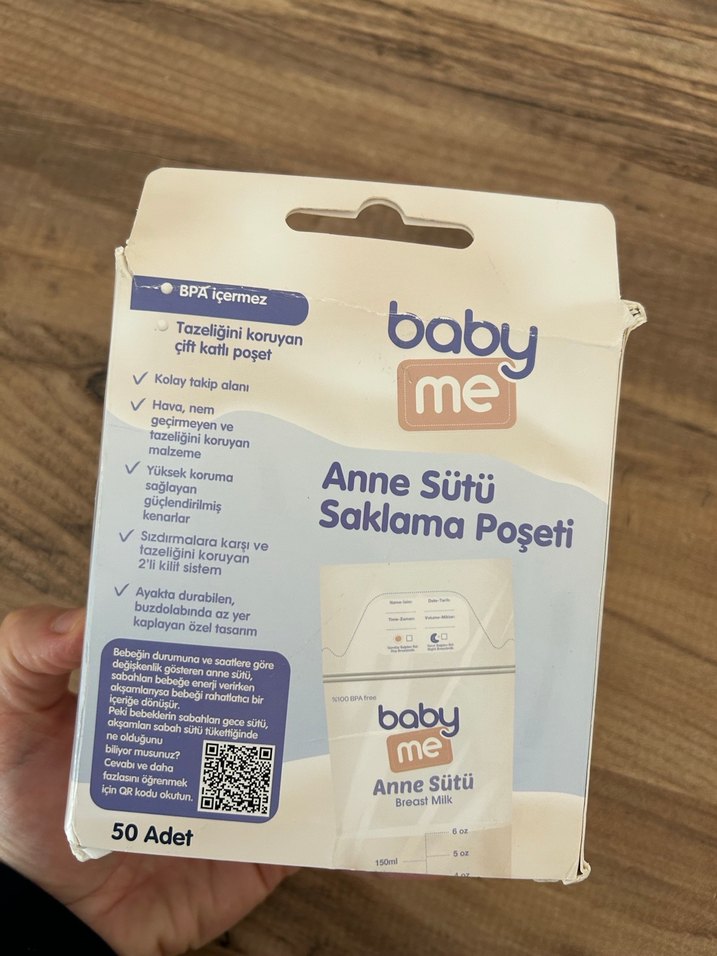 Baby Me Anne Sütü Saklama Poşeti 50 Adet - Görsel 3