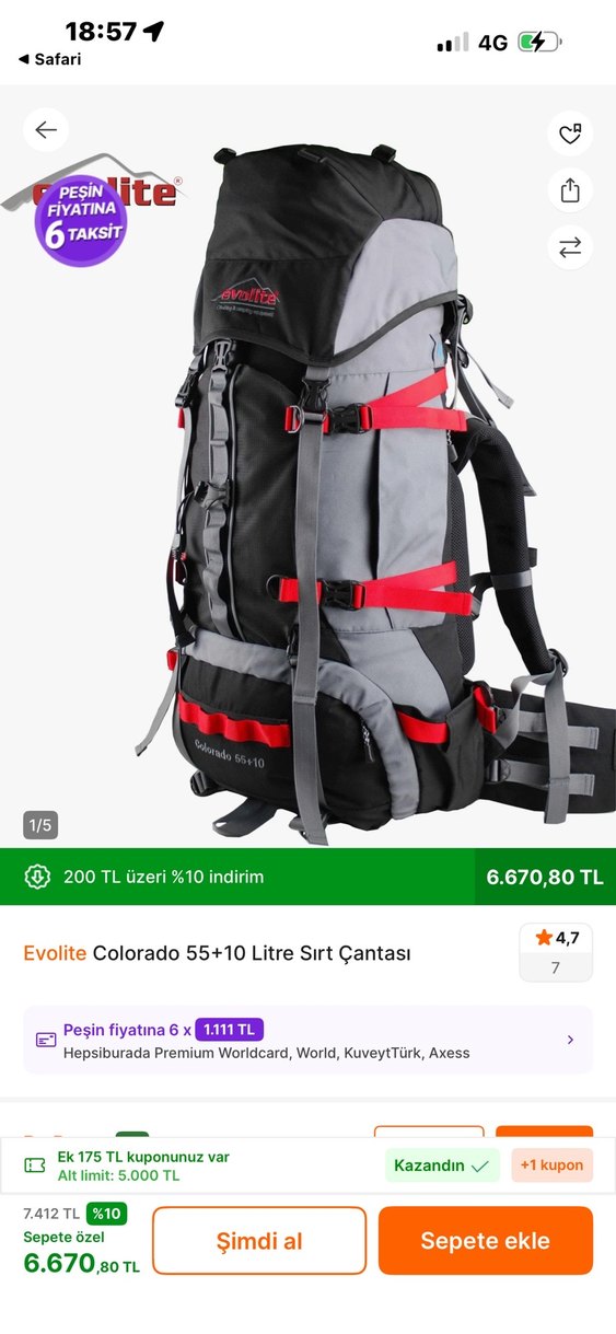 Gri Biker Sırt Çantası - Evolite - Görsel 5