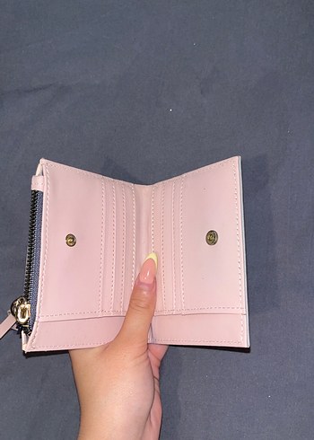 Beden pembe Renk Püsküllü Pastel Pembe Kadın Deri Cüzdan