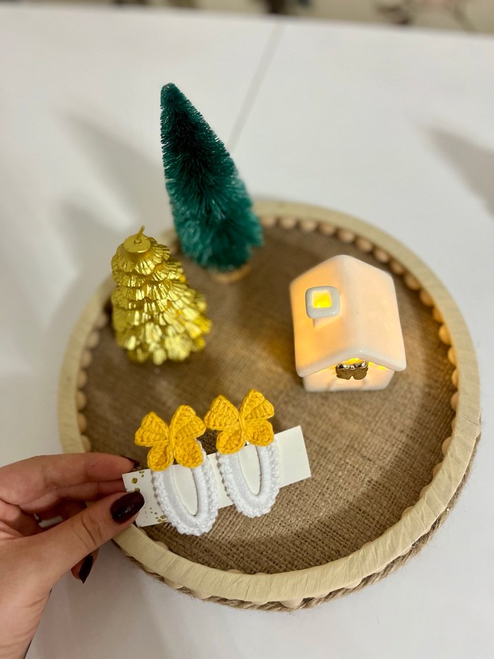 Sarı Fiyonklu Çocuk Toka - Görsel 2