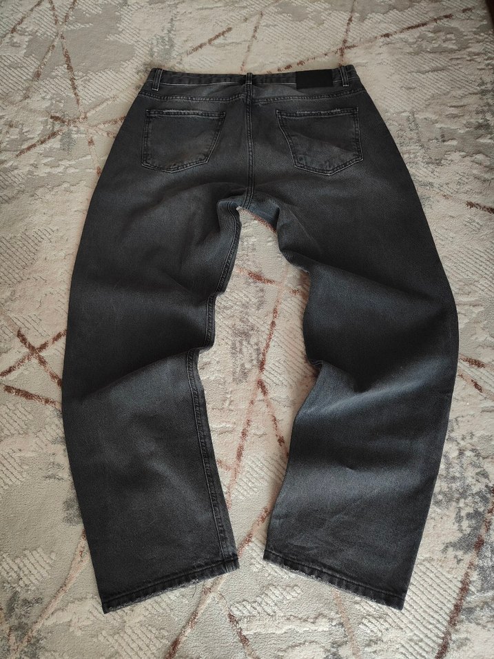 Koton Distressed Siyah Straight Fit Jeans - Görsel 2