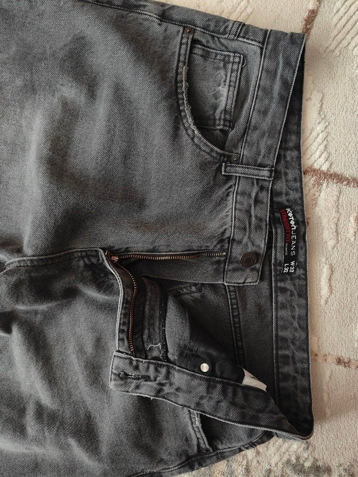 Koton Distressed Siyah Straight Fit Jeans - Görsel 3