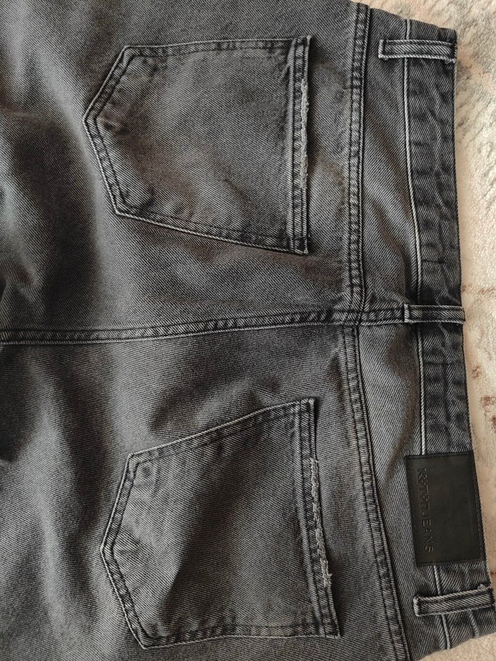 Koton Distressed Siyah Straight Fit Jeans - Görsel 4