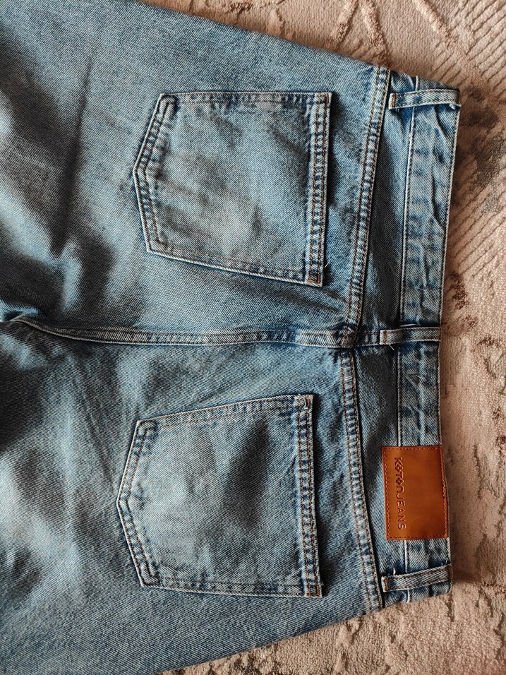 Koton Vintage Washed Straight Fit Jeans - Görsel 4