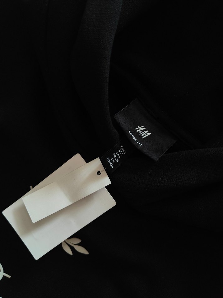 H&M Crop Fit Oversize Sweatshirt - Görsel 3