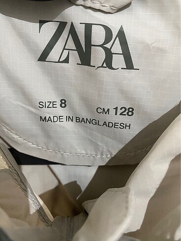 Zara Zara astarsız rüzgarlık