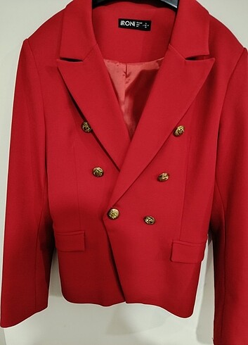 xl Beden kırmızı Renk Blazer ceket
