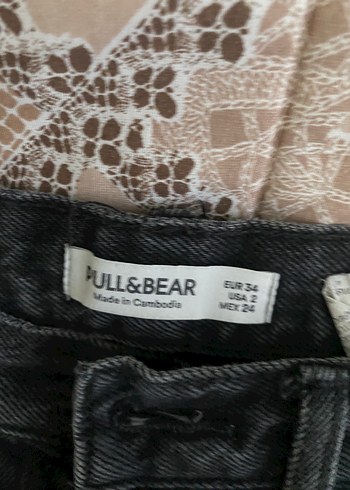 Pull and Bear Siyah pull and bear mom jean