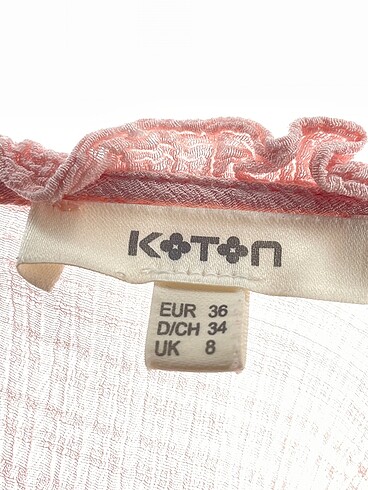 36 Beden pembe Renk Koton Bluz %70 İndirimli.