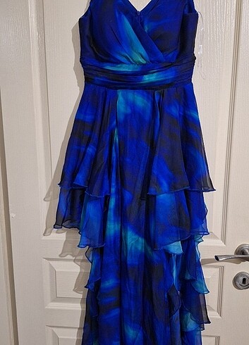 Lacivert abiye elbise - Görsel 3