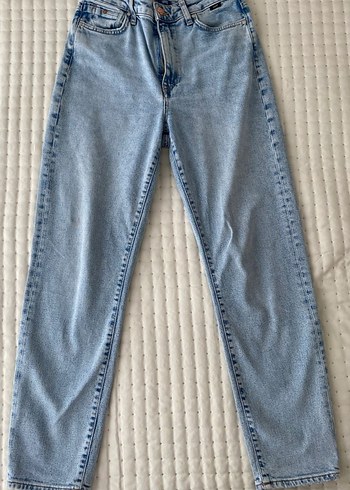 diğer Beden mavi Renk Düğmeli Gri Mavi Midi Kot Pantolon