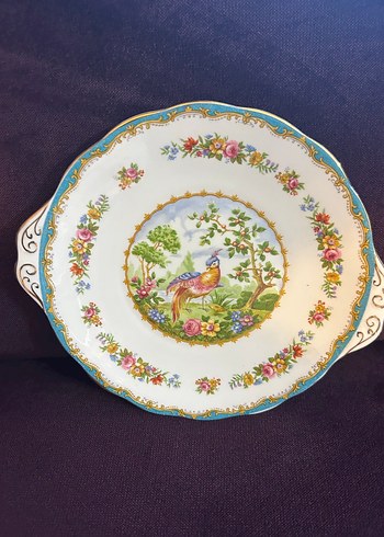 Royal Albert Turkuaz Desenli Porselen Servis Tabağı 25 cm çap - Görsel 2