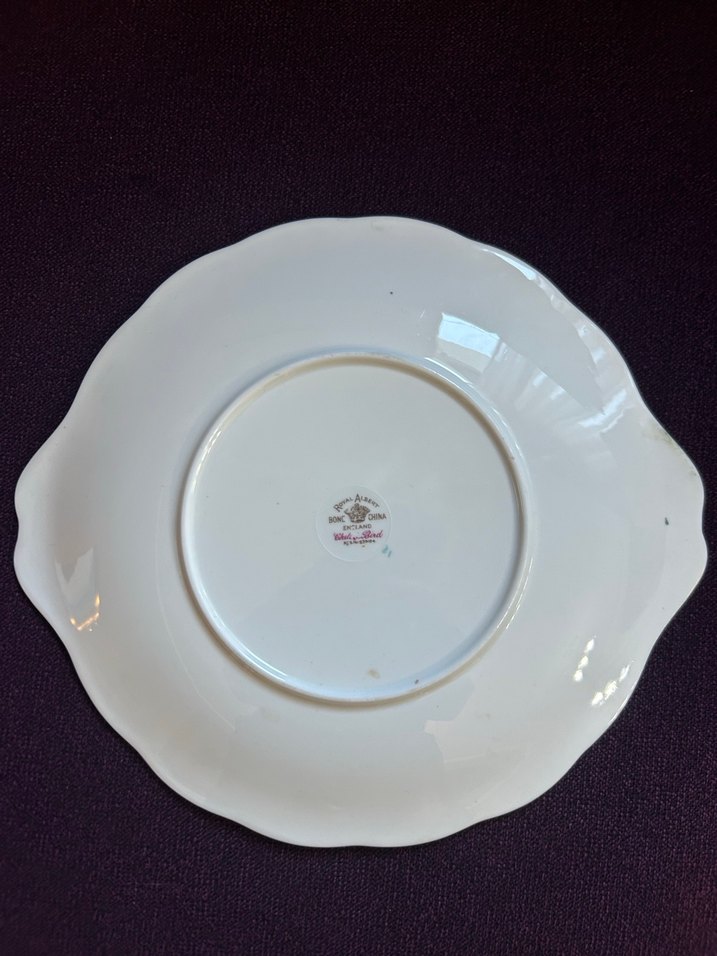 Royal Albert Turkuaz Desenli Porselen Servis Tabağı 25 cm çap - Görsel 3