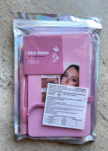 Beden Pembe DIY Kirpik Kümeleri Seti