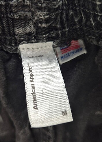 m Beden siyah Renk American Apparel batik şort