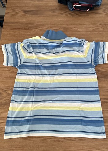 Lacoste Mavi Çizgili Kısa Kollu Polo Tişört - Görsel 3